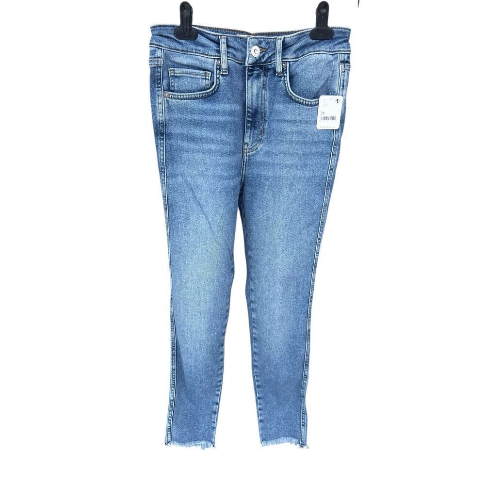 Free people woman’s 6 (28) we the free high waisted skinny raw hem denim jeans
